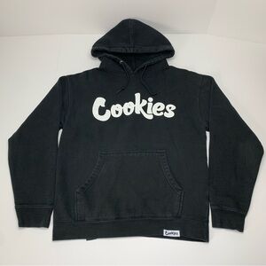 Cookies Hoodie Black White Original Logo Sweatshirt Mens Size Medium